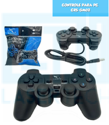 Controle Gamer Joystick Pc Usb Computador Notebook Com Fio